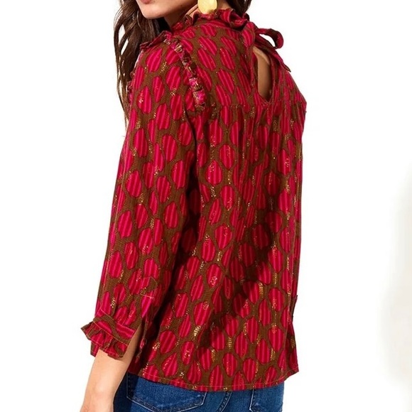 NWT Oliphant top m, red/gold - Picture 1 of 4